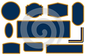 Set of Rope Frame design elements.