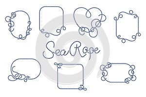 Set of rope frames Vector illustration template