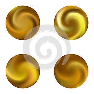 Set with round abstract blurred backgrounds