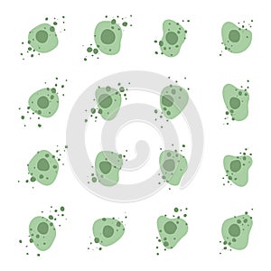 Set of round blob isolated for decoration vector illustration