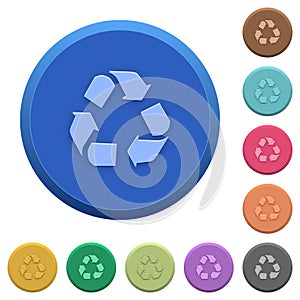 Embossed recycling buttons