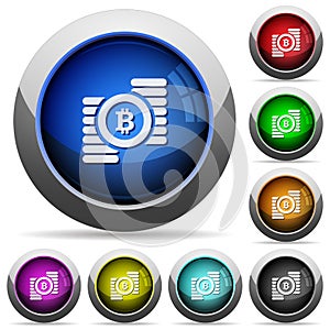 Bitcoins button set