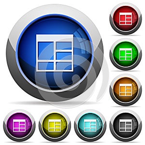 Spreadsheet vertically merge table cells button set