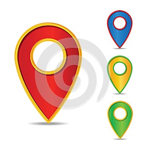 Set of round map pointers