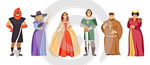 Set of Royal characters vector