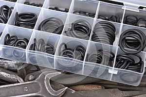 A set of rubber O-rings for pneumatics and hydraulics photo