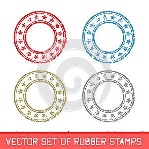 Set of rubber stamps