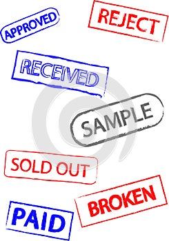 Set of Rubber Stamps