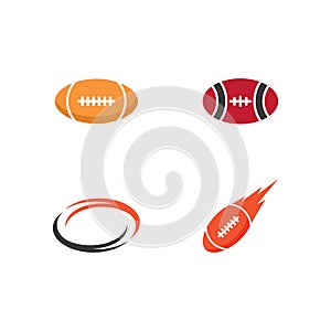 Set of Rugby ball logo