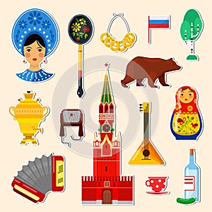 Set of russian stickers