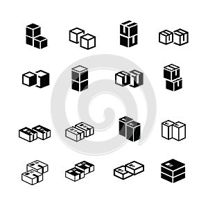 Set of s box interlace icons