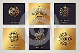 Set of Sacred Geometry Minimal Geometric Shapes