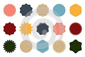 Set of sale badges. Set of vector starburst, sunburst badges