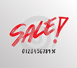 Set of sale and discount inscriptions.