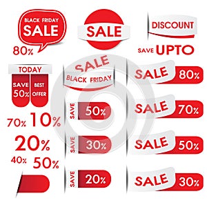 Set of sale discount labels