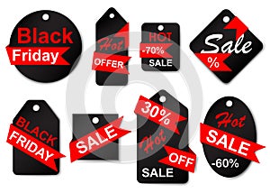 Set of sale labels and tags