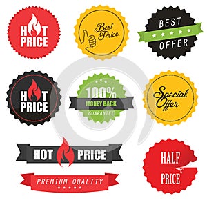 Set of sale stickers, elements and badges