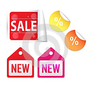 Set of sale tags