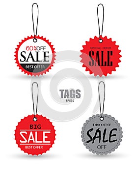 Set of sale tags with. Vector labels special offer for design banners and flyers