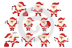 Set Santa Claus, Christmas and New Year character.