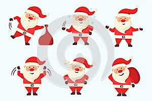 Set Santa Claus, Christmas and New Year character.