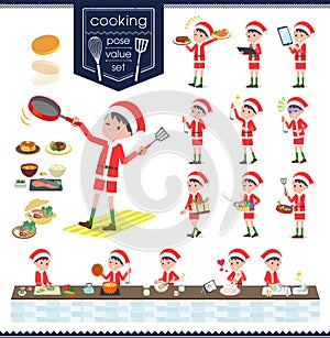 Flat type boy Santa Claus_cooking