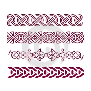 Set of scandinavian ornament elements vector illustration