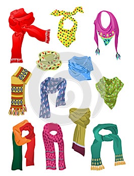 Set of scarves for girls photo