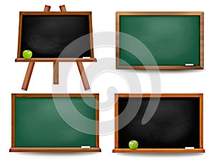 Set of school board blackboards.