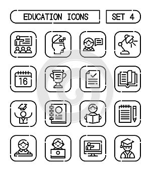 Set Of School And Education Icons