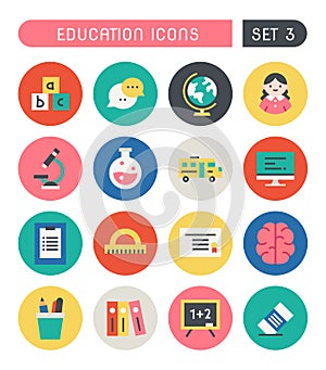 Set Of School And Education Icons