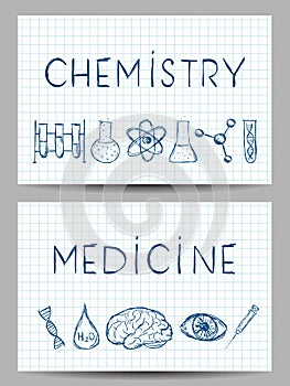 Set of Science Banners