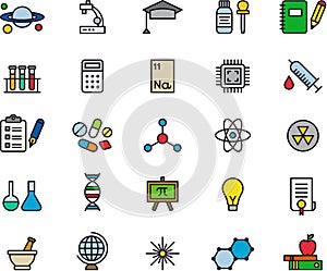 Set of science related icons