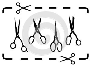 Set scissors and cut lines