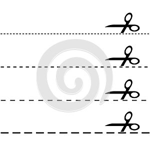 Colocar tijeras intermitente línea 