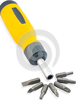Set of screwdriver heads