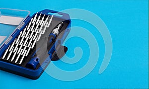 A set of screwdrivers with nozzles