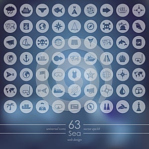 Set of sea icons