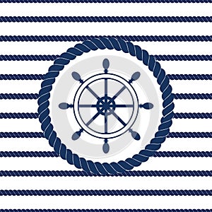 Set of sea and nautical seamless patterns. Vector illustration.