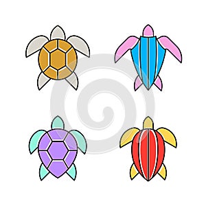 Set of Sea Turtle