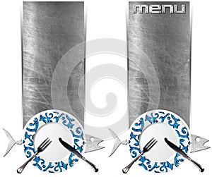 Set of Seafood Banners