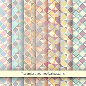 Set of Seamless Argyle Sweater Backgrounds