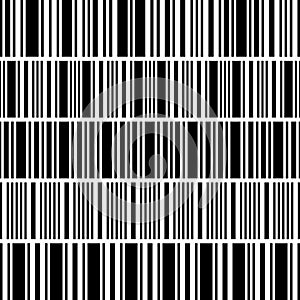 Set of seamless black and white stripes