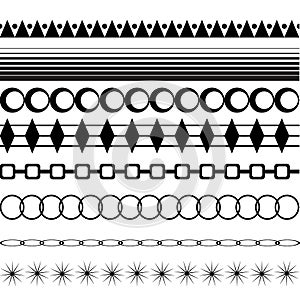 Set of Seamless Border Patterns