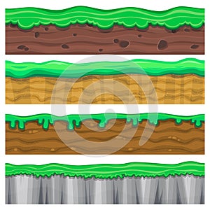 Set of seamless grounds for video game design