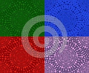 Set of seamless patterns of circles