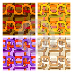 Set of seamless patterns in different color ranges