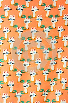 Set of seamless patterns with kittens. Patterns cartoon cats