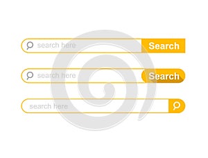 Set of Search bar ui template. Vector Illustration