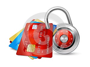 Set of secure credit cards with chips